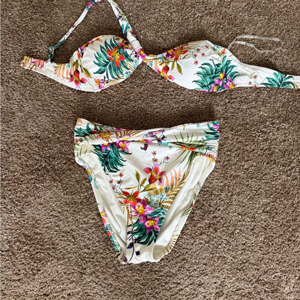 Shade & Shore Floral Bikini - White and Multicolor